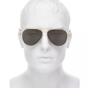 Versace
Unisex Brow Bar Aviator Sunglasses, gold frame